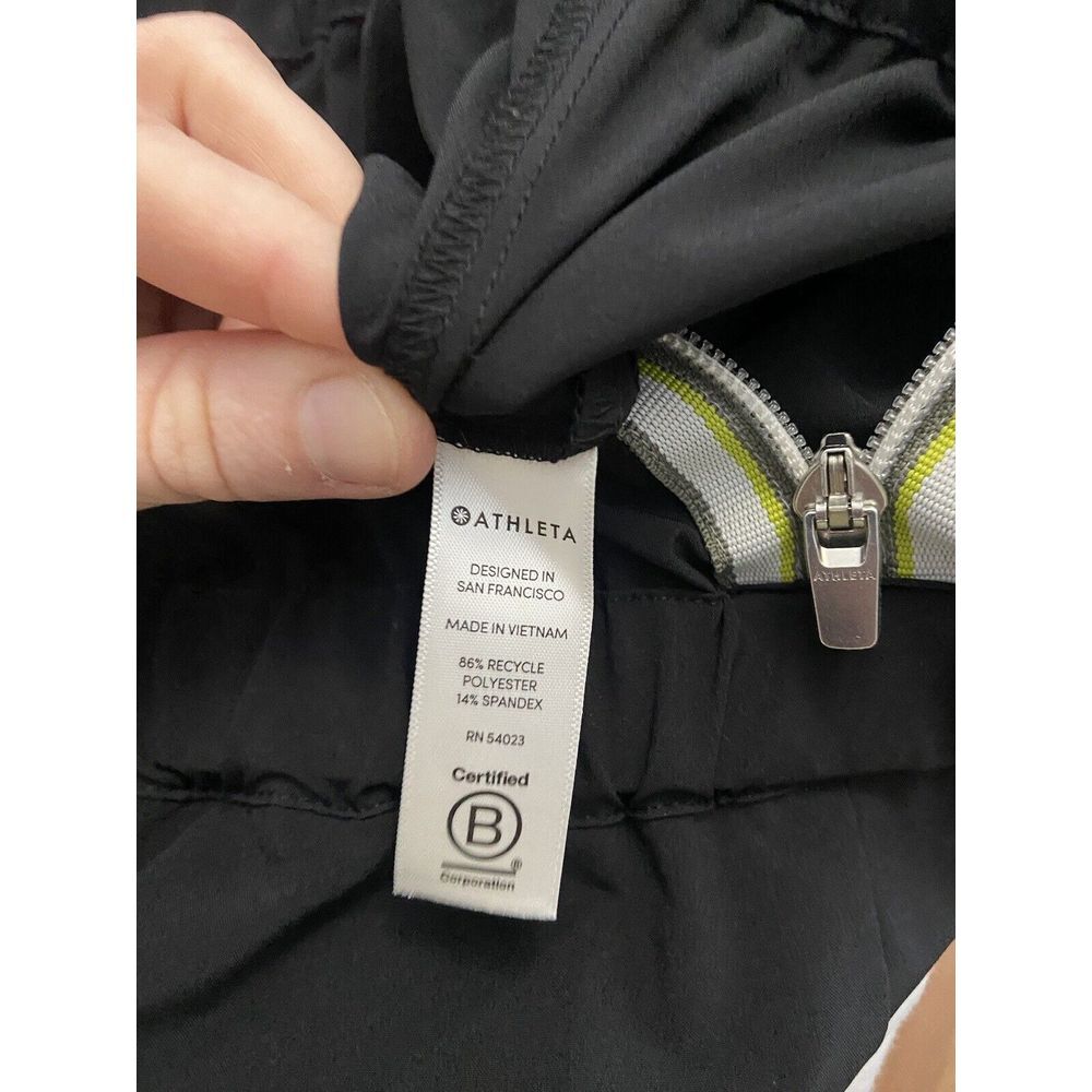 Athleta Dipsea Jumpsuit Womens Black Hooded Athletic Size 8 Gorpcore Outdoor - Picture 11 of 12